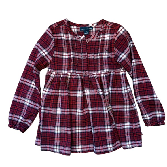 Tommy Hilfiger Other - Tommy‎ Hilfiger Red Long-Sleeve Dress Girls size 5